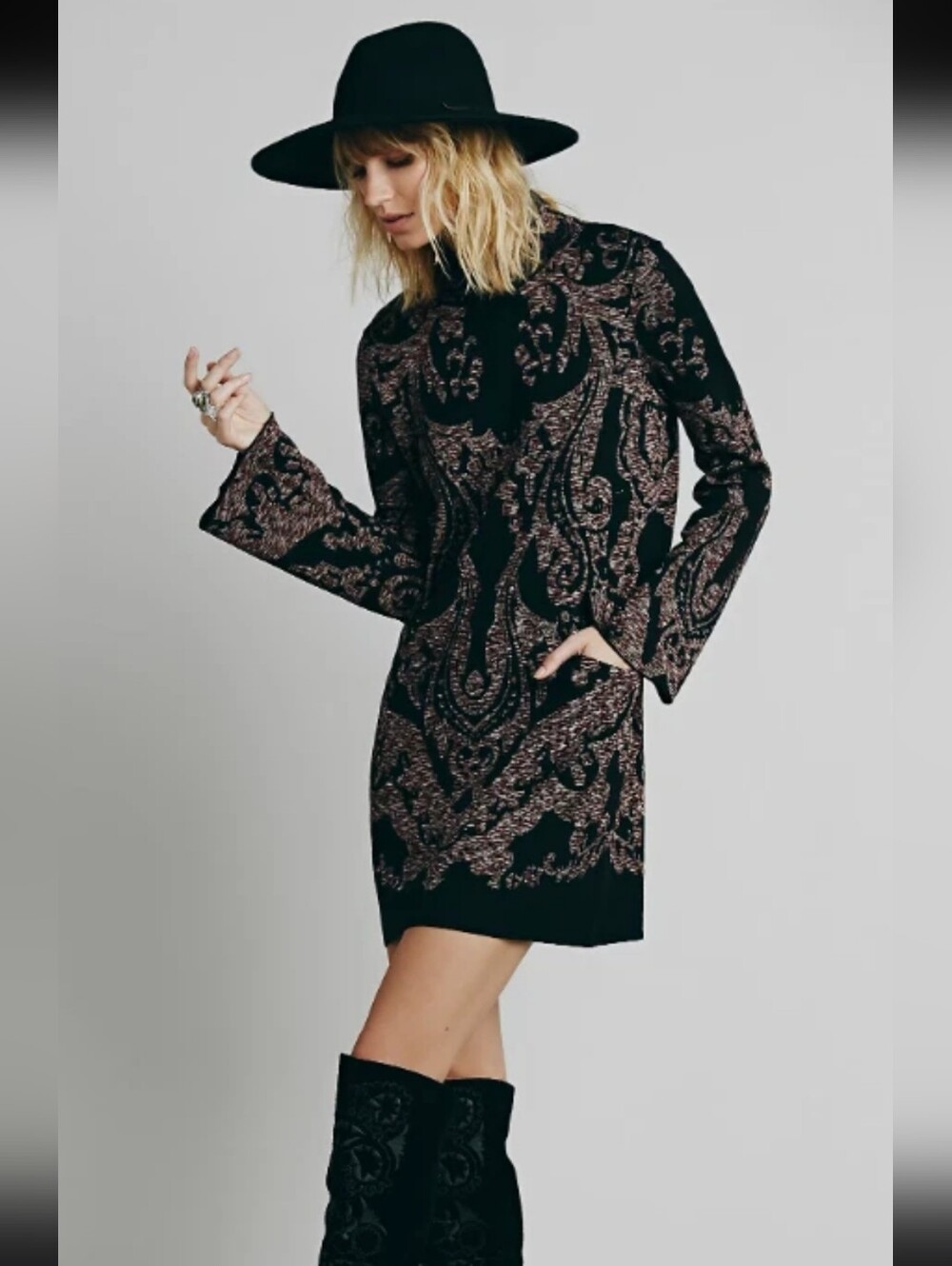 Free People Modern Love Print Mini Dress